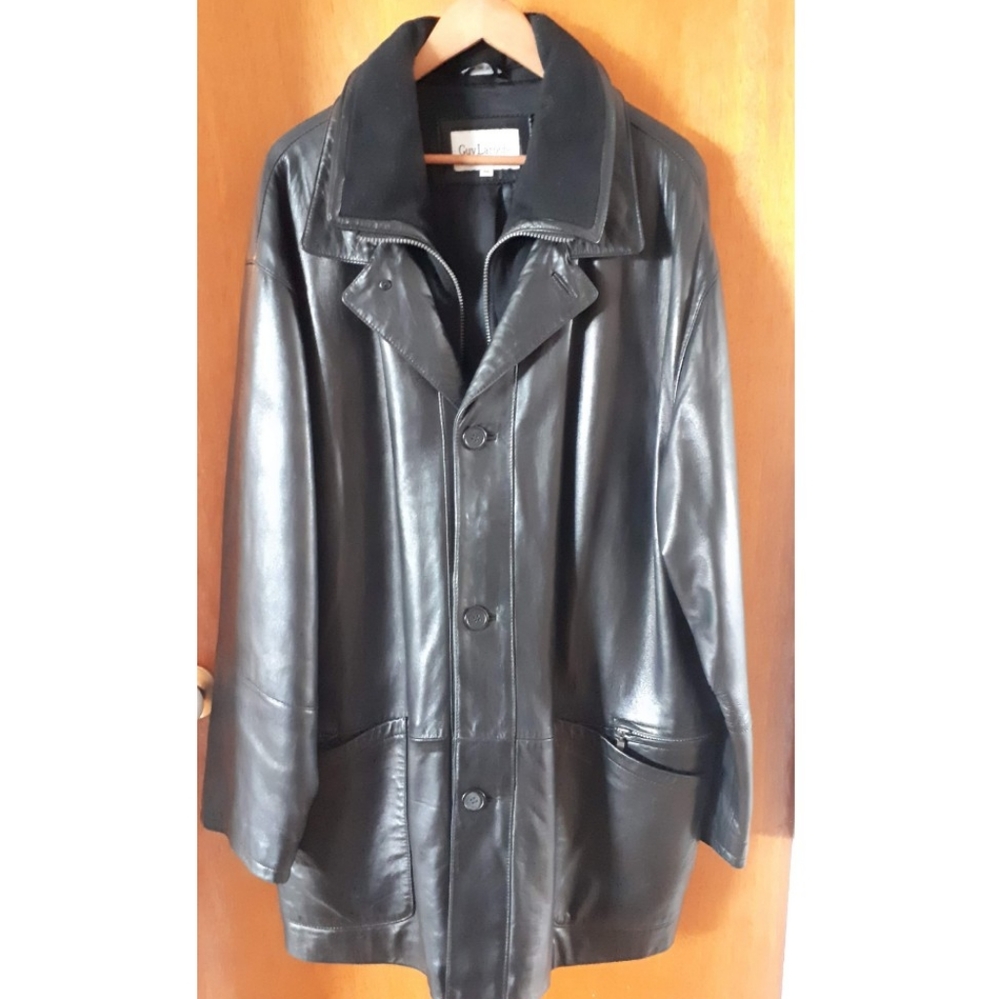Guy Laroche Lambskin Leather Coat